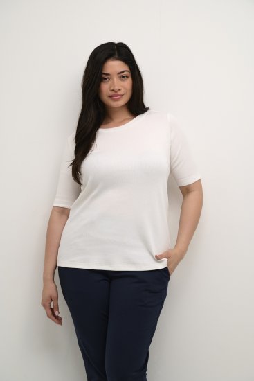 Kaffe Curve Carina T-shirt Chalk - T-shirt - 