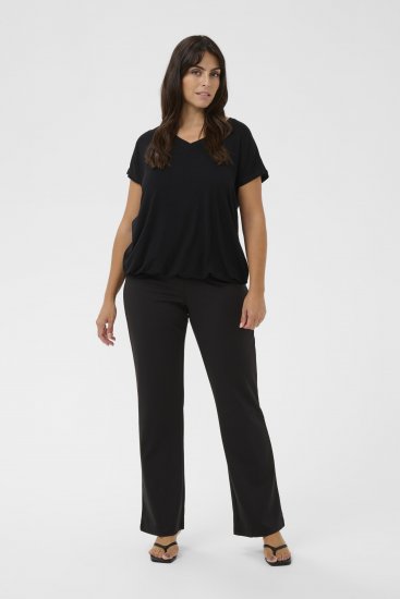 Kaffe Curve Jena V-Neck T-shirt Nero profondo - T-shirt - 