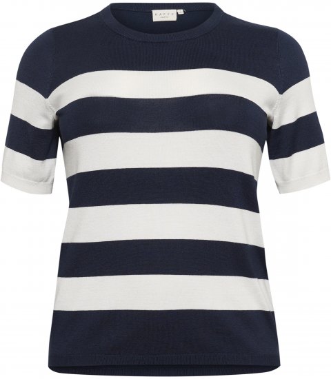 Kaffe Curve Lizzy rigad Maglione Midnight/Chalk riga - T-shirt - 