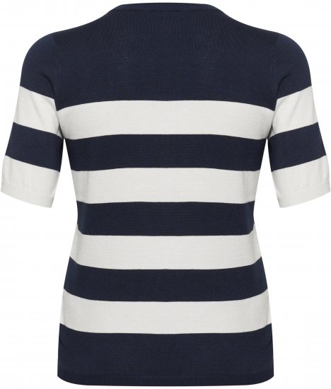 Kaffe Curve Lizzy rigad Maglione Midnight/Chalk riga - T-shirt - 