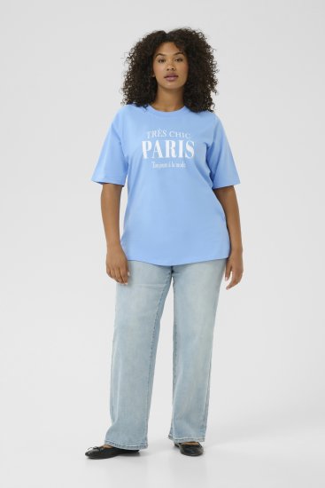 Kaffe Curve Frey T-Shirt Vista Blue - T-shirt - 