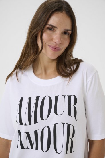 Kaffe Curve Chari T-Shirt Optical White - T-shirt - 