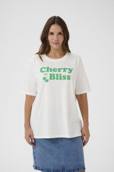 Kaffe Curve Chari T-Shirt Chalk - T-shirt - 
