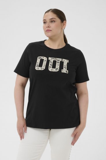 Kaffe Curve Lucie T-Shirt Black - T-shirt - 