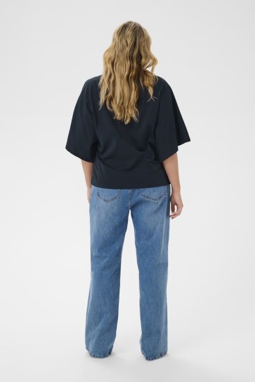 Kaffe Curve Stormi T-Shirt Navy - T-shirt - 