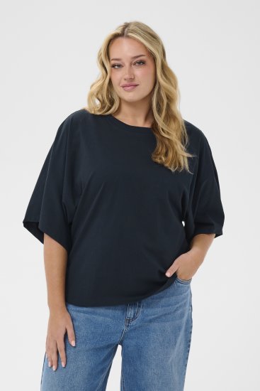 Kaffe Curve Stormi T-Shirt Navy - T-shirt - 