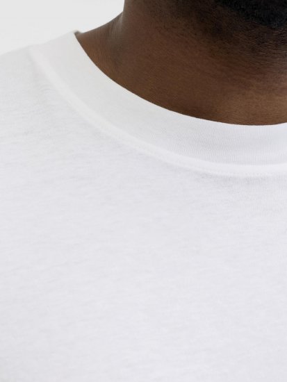 Jack & Jones Brandon T-Shirt White - Magliette - Magliette Uomo Taglie Forti