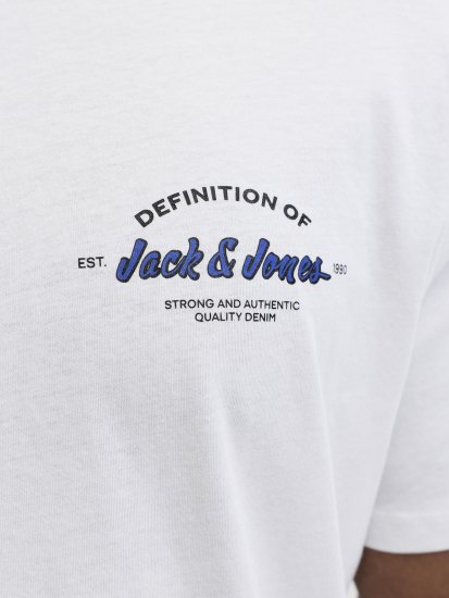 Jack & Jones Brandon T-Shirt White - Magliette - Magliette Uomo Taglie Forti