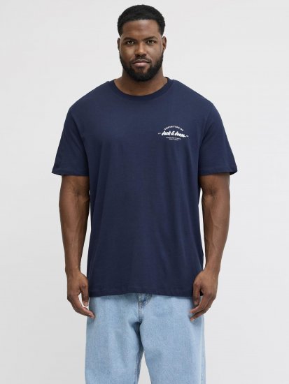 Jack & Jones Brandon T-Shirt Blue - Magliette - Magliette Uomo Taglie Forti