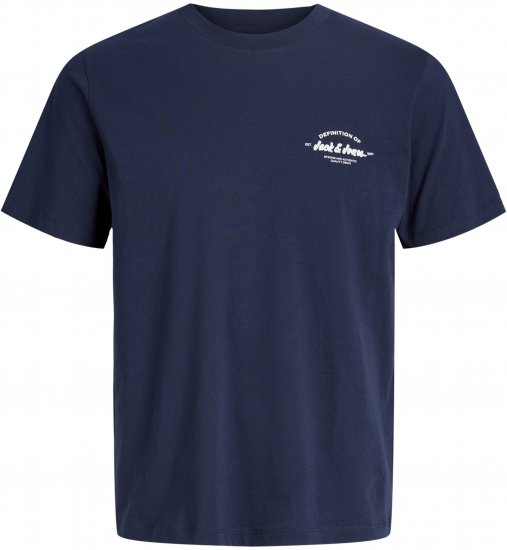 Jack & Jones Brandon T-Shirt Blue - Magliette - Magliette Uomo Taglie Forti