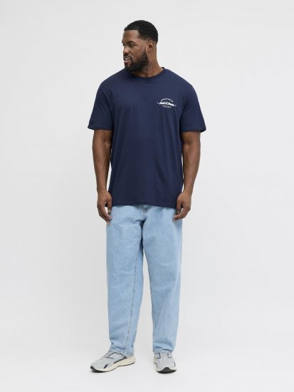 Jack & Jones Brandon T-Shirt Blue - Magliette - Magliette Uomo Taglie Forti
