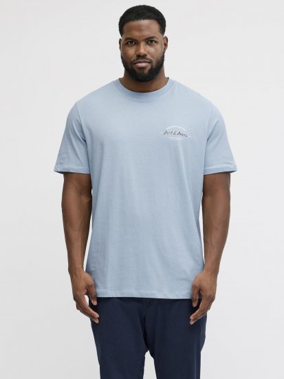 Jack & Jones Brandon T-Shirt Celestial Blue - Magliette - Magliette Uomo Taglie Forti