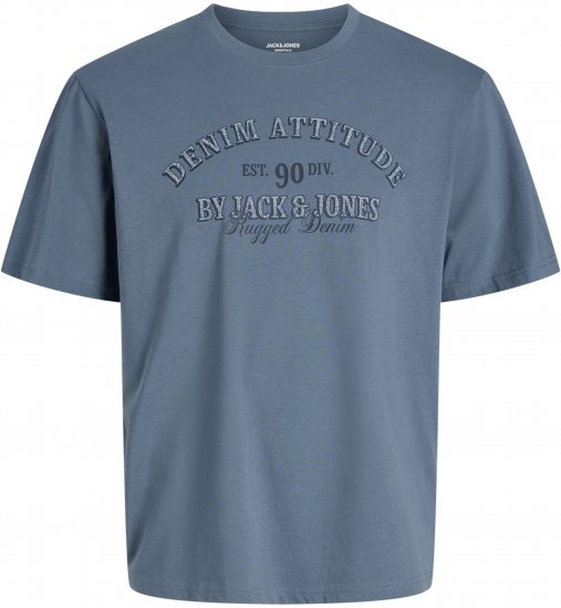 Jack & Jones Edenver T-Shirt Blue - Magliette - Magliette Uomo Taglie Forti