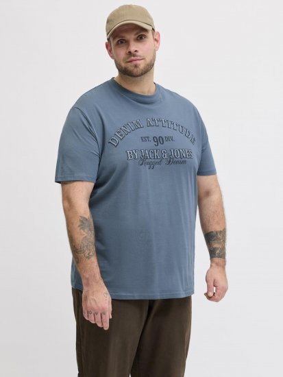 Jack & Jones Edenver T-Shirt Blue - Magliette - Magliette Uomo Taglie Forti