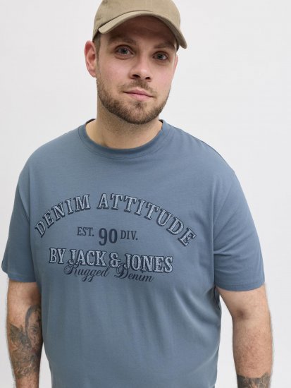 Jack & Jones Edenver T-Shirt Blue - Magliette - Magliette Uomo Taglie Forti