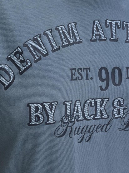 Jack & Jones Edenver T-Shirt Blue - Magliette - Magliette Uomo Taglie Forti