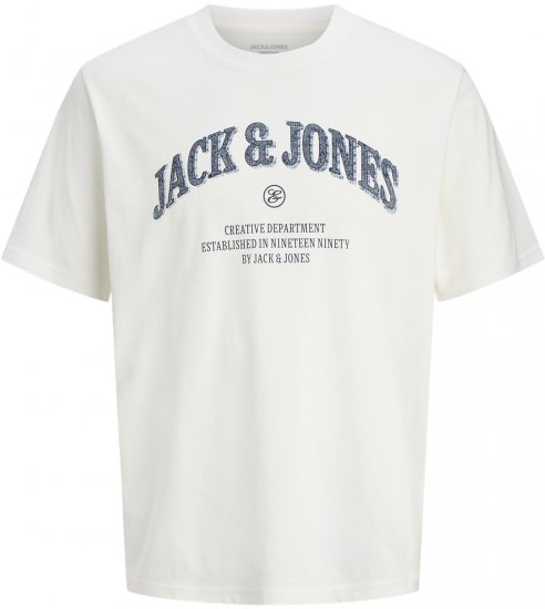 Jack & Jones Edenver T-Shirt White - Magliette - Magliette Uomo Taglie Forti