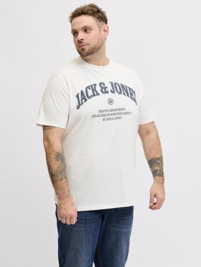 Jack & Jones Edenver T-Shirt White - Magliette - Magliette Uomo Taglie Forti