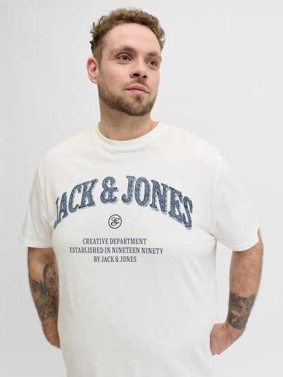 Jack & Jones Edenver T-Shirt White - Magliette - Magliette Uomo Taglie Forti