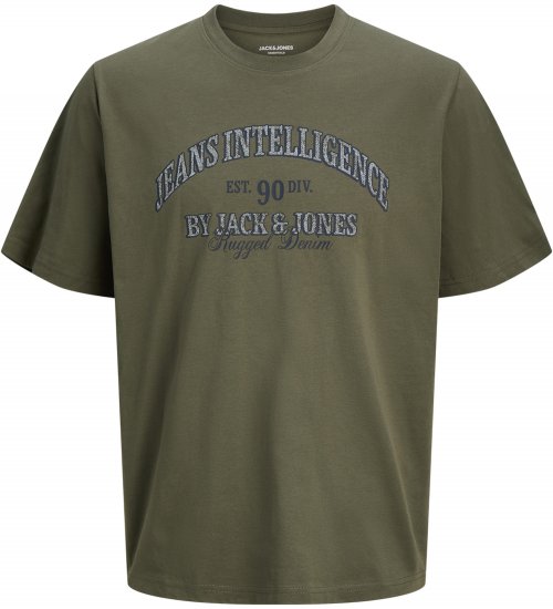 Jack & Jones Edenver T-Shirt Khaki - Magliette - Magliette Uomo Taglie Forti