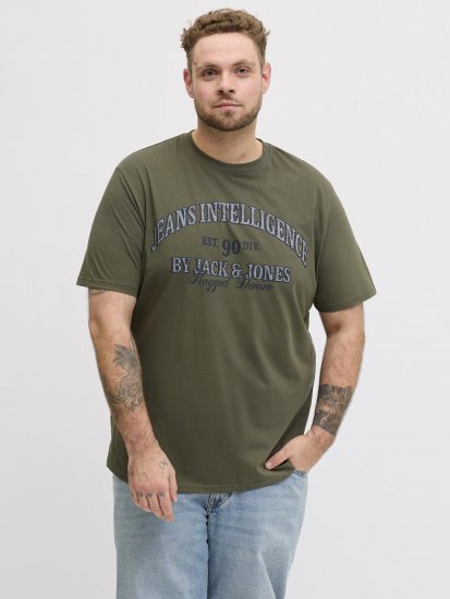 Jack & Jones Edenver T-Shirt Khaki - Magliette - Magliette Uomo Taglie Forti