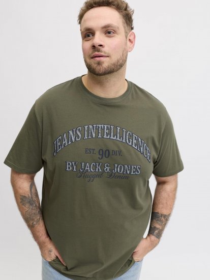 Jack & Jones Edenver T-Shirt Khaki - Magliette - Magliette Uomo Taglie Forti