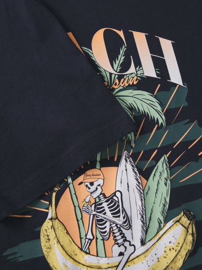 Jack & Jones King Crew Neck T-Shirt Navy - Magliette con stampa - Magliette con stampa taglie forti