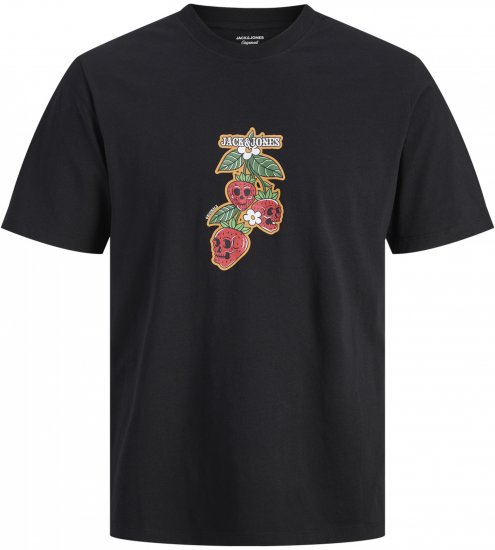Jack & Jones Catskills T-shirt Nera - Magliette - Magliette Uomo Taglie Forti