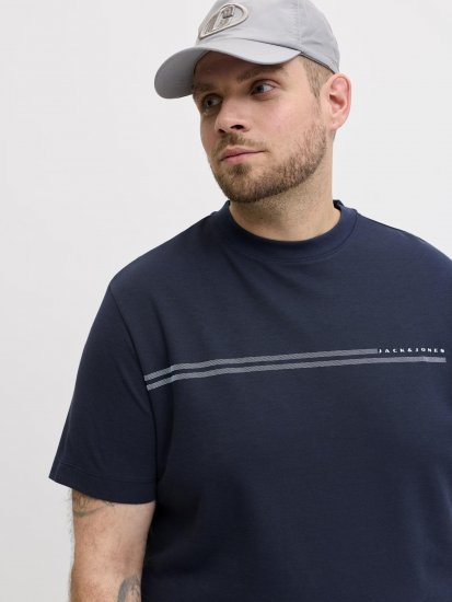 Jack & Jones Cofusion T-Shirt Navy - Magliette - Magliette Uomo Taglie Forti