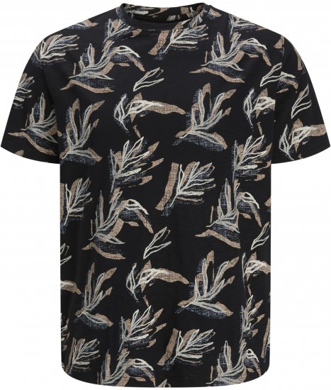 Jack & Jones Montauk T-Shirt Black - Magliette - Magliette Uomo Taglie Forti