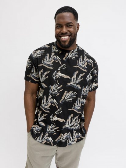 Jack & Jones Montauk T-Shirt Black - Magliette - Magliette Uomo Taglie Forti