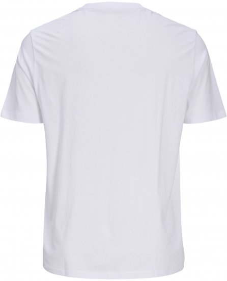 Jack & Jones Blaneo Short Sleeve T-Shirt White - Magliette - Magliette Uomo Taglie Forti