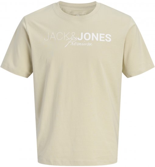 Jack & Jones Blaneo Short Sleeve T-shirt Beige - Magliette - Magliette Uomo Taglie Forti