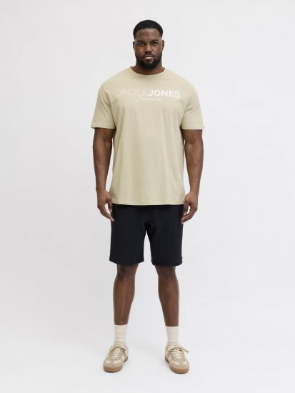 Jack & Jones Blaneo Short Sleeve T-shirt Beige - Magliette - Magliette Uomo Taglie Forti