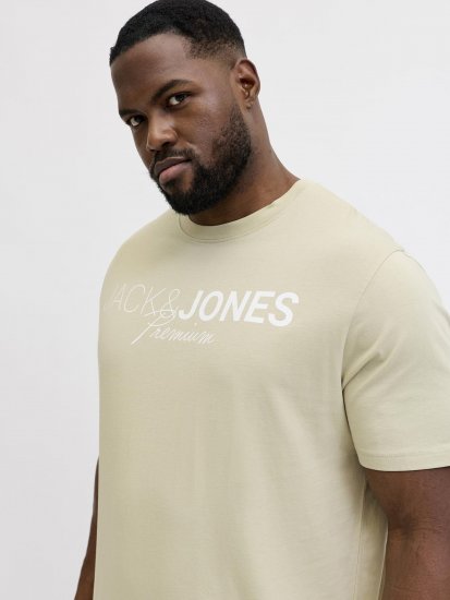 Jack & Jones Blaneo Short Sleeve T-shirt Beige - Magliette - Magliette Uomo Taglie Forti
