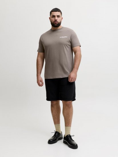 Jack & Jones Oscar T-Shirt Grey - Magliette con stampa - Magliette con stampa taglie forti