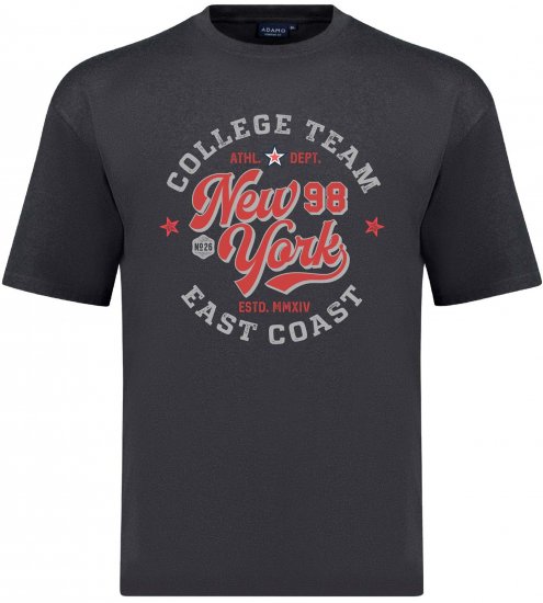 Adamo Motivshirt Comfort Fit College Anthracite - Magliette con stampa - Magliette con stampa taglie forti