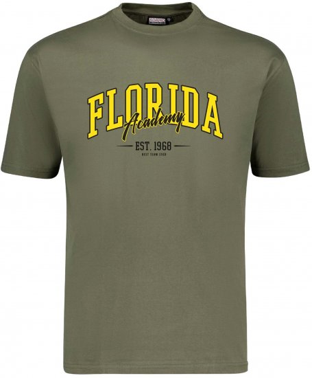Adamo Florida Comfort Fit T-Shirt Olive Green - Magliette - Magliette Uomo Taglie Forti