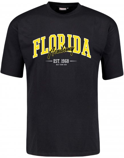 Adamo Florida Comfort Fit T-Shirt Black - Magliette con stampa - Magliette con stampa taglie forti