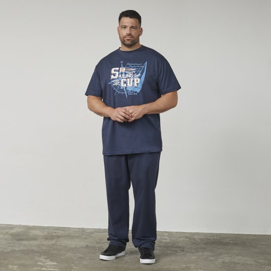 North Latitude 61119 T-Shirt Con Stampa Blu Navy - Magliette - Magliette Uomo Taglie Forti