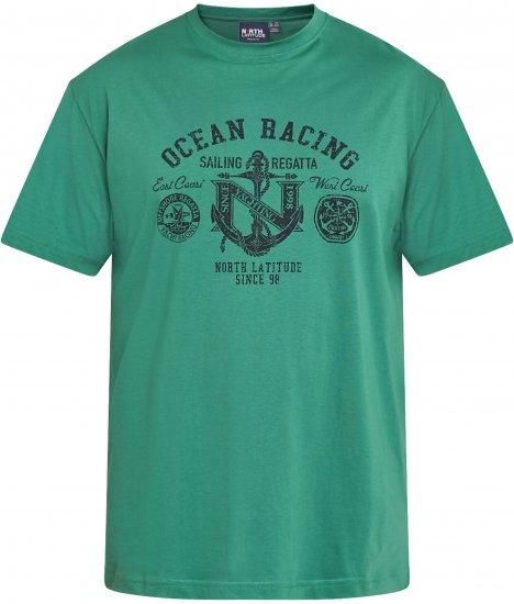 North Latitude 61121 T-Shirt Con Stampa Verde - Magliette - Magliette Uomo Taglie Forti