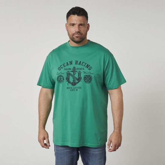 North Latitude 61121 T-Shirt Con Stampa Verde - Magliette - Magliette Uomo Taglie Forti