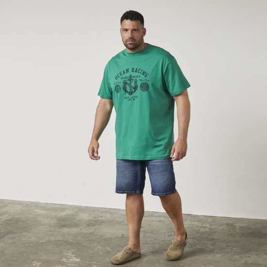 North Latitude 61121 T-Shirt Con Stampa Verde - Magliette - Magliette Uomo Taglie Forti