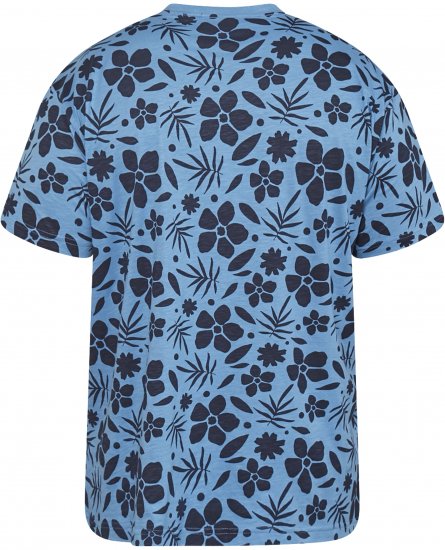 North Latitude 61123 T-Shirt Con Stampa All Over Blu Medio - Magliette - Magliette Uomo Taglie Forti