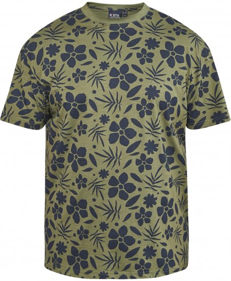 North Latitude 61123 T-Shirt Con Stampa All Over Verde Oliva - Magliette - Magliette Uomo Taglie Forti