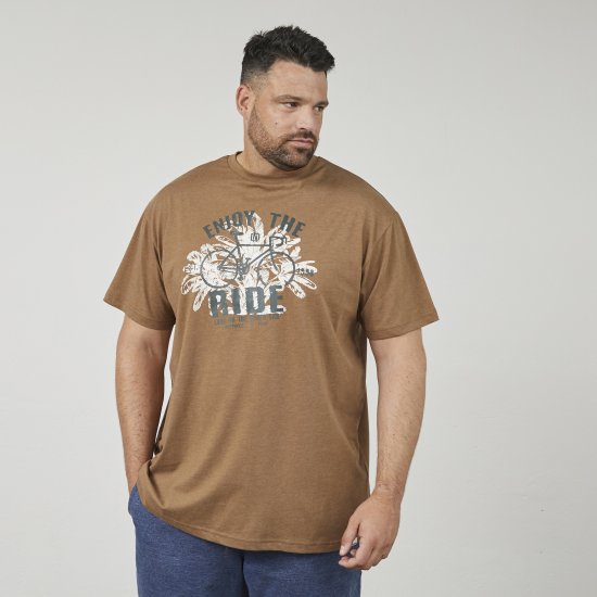 North Latitude 61315 T-Shirt Con Stampa Camel - Magliette - Magliette Uomo Taglie Forti