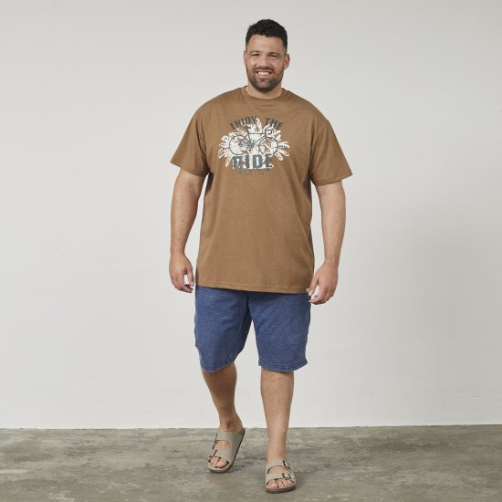 North Latitude 61315 T-Shirt Con Stampa Camel - Magliette - Magliette Uomo Taglie Forti