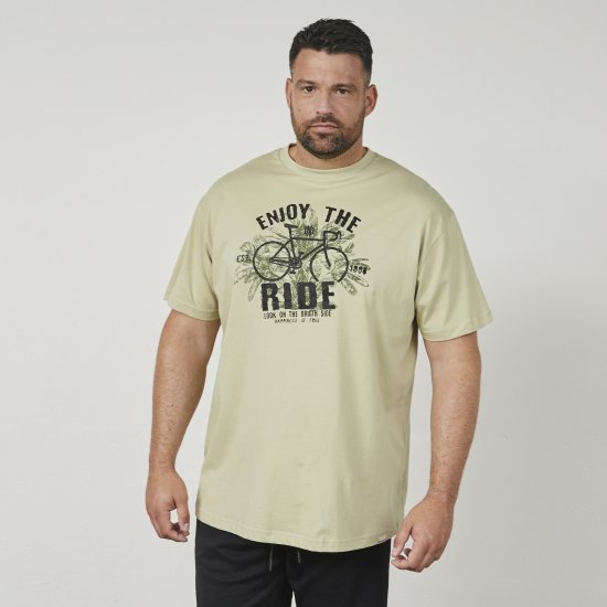 North Latitude 61315 T-Shirt Con Stampa Verde Polvere Chiaro - Magliette - Magliette Uomo Taglie Forti