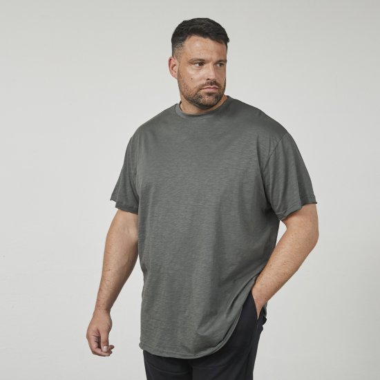 North Latitude 61317 T-Shirt Slub Con Stampa Sul Retro Verde Polvere Scuro - Magliette - Magliette Uomo Taglie Forti