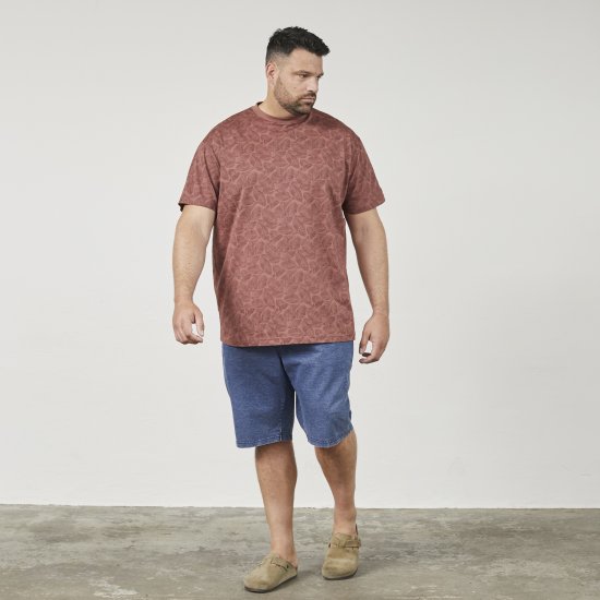 North Latitude 61318 T-Shirt Con Stampa All Over Marrone Cognac - Magliette - Magliette Uomo Taglie Forti